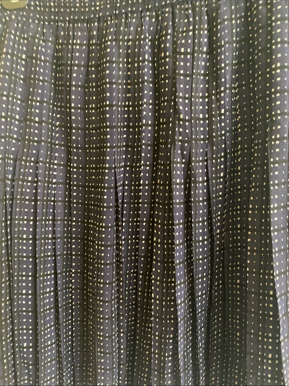LOFT Black Pleated Skirt with Tiny Dot Print